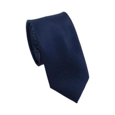 Imagem de Gravata Jacquard Masculina Azul Escuro - Impermeável, 8cm x 6cm - Para