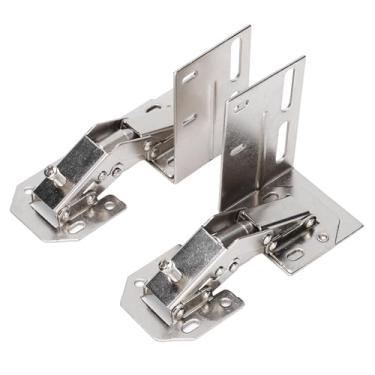 Imagem de KIMISS 2PCs Singeades de Gaveta de Ponte de Aço Inoxidável - Acessórios de Dobradiça por Porta de Operação Suaves para Organizadores de Móveis para Casa