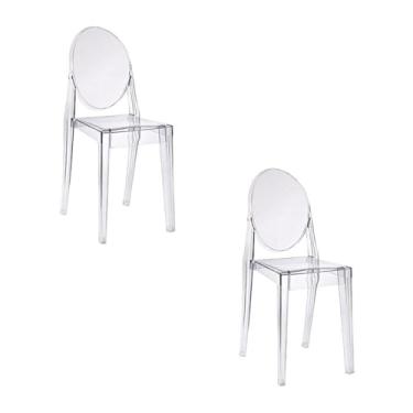 Imagem de Kit com 2 Cadeiras para Sala de Jantar Viena 2 unidades - Incolor