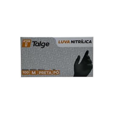 Imagem de Luva nitrílica talge tamanho ( m ) s/ pó preta caixa c/ 100 unid- - TA
