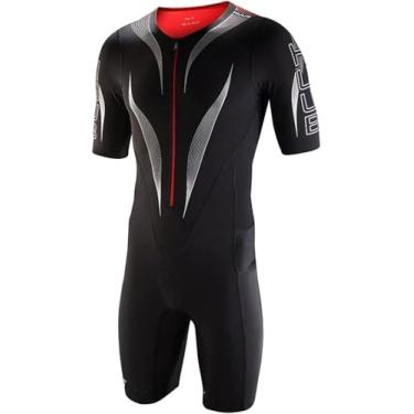 Imagem de Camisa De Ciclismo De Bicicleta Masculina, Terno De Triatlo Masculino Racing Tri Cycling Skin Suit Com 3 Bolsos Traseiros 9d Gel Pad, 18, XL
