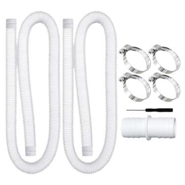 Imagem de Rrlihjgu Mangueiras para Piscinas - Mangueiras para Piscinas 100 cm - Conector Flexível Com 4 Braçadeiras Para Circulação Água Conexões Spa Cascata