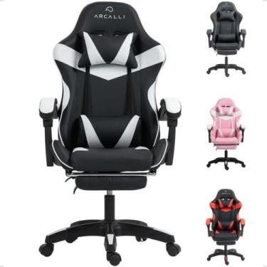 Imagem de Cadeira Gamer Escritório Arcalli Ergonômica Profissional, Branco