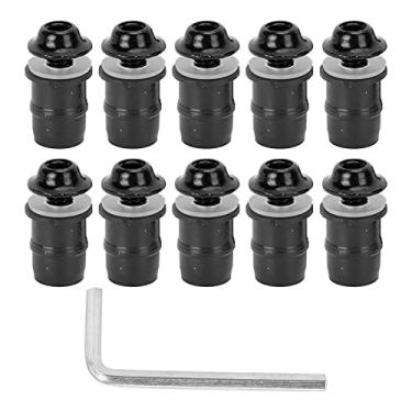 Imagem de Motocicleta Carenagem Tela Parafusos Pára-brisas Parafusos Kit M5x16mm Universal Fit Com Chave para Substituição (B (preto))