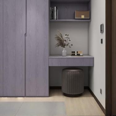 Imagem de ESSMOKO Adesivo decorativo de papel de parede de grão de madeira autoadesivo de PVC espesso à prova d'água e anti-incrustante - Nova madeira de magnólia - 40 * 500 cm