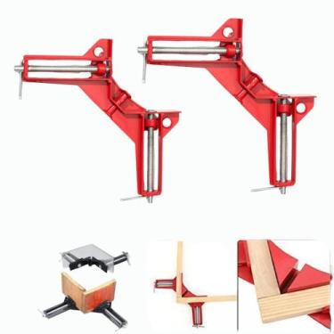 Imagem de Kit 2 Grampo Canto Angular Aperto 90 Graus Esquadro Morsa 75 - Snel Fe