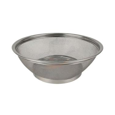 Imagem de Cesta Escorredor Fruteira Peneira Aço Inox Multiuso Cozinha Macarrão Frutas Legumes Vegetais 22cm×8.5cm.escumadeira inox(1 Unidade)