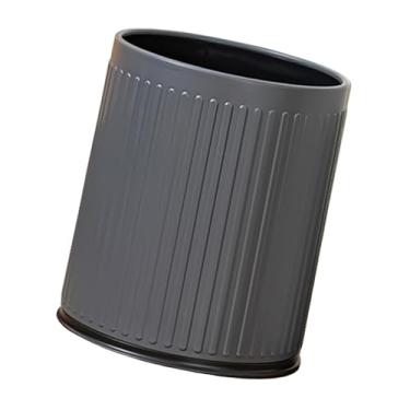 Imagem de ＫＬＫＣＭＳ Lixeira elegante para casa, lata de lixo sem tampa, grande capacidade, cesto de lixo de grande capacidade para sala de jantar, Grey S