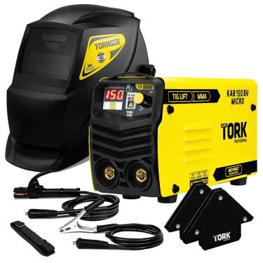 Imagem de Kit Maquina Solda Inversora Mma 2 Esquadros +Mascara Solda