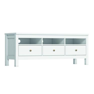 Imagem de Rack Para Tv Até 65 Polegadas 03 Gavetas Indiana Henn Branco HP