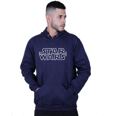 Imagem de Moletom Unissex Canguru Star Wars - Lafre, Azul marinho, GG
