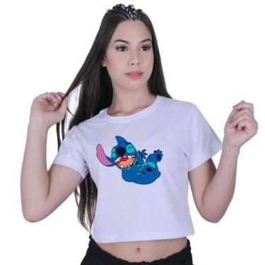 Imagem de Blusinha Cropped Algodão Lilo Stitch Sapeca - Lafre, Branco, G