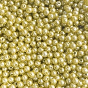 Imagem de PÉROLA DE ABS LISA Nº 05 20G PEROLA 5MM - LADEIRA BIJUTERIAS, DOURADO 