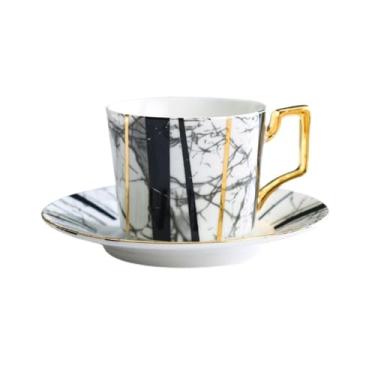 Imagem de Caneca de café Bone China Copos de café europeus e pires de luxo chá da tarde britânico conjunto de xícaras de café de alta qualidade presente de casamento xícara de chá