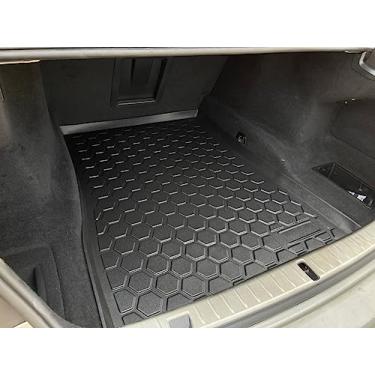 Imagem de Forro de carga premium para BMW Série 7 2016-2022 - 100% de proteção - Tapete de porta-malas de carro de ajuste personalizado - Tapete de carga preto fácil de lavar e todas as estações - Forros de