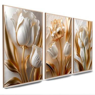 Imagem de Kit de Quadros Decorativos para Sala e Quarto - Quadros/Posters Decoração de Ambientes - Conjunto Luxuoso 3 Peças(06,20x30)