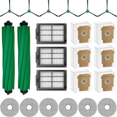 Imagem de GIB Peças de reposição para iRobot Roomba Plus 505/405 Combo Kits de acessórios de aspirador de pó, 2 escovas de rolo de borracha, 6 almofadas de esfregão, 6 escovas laterais, 6 sacos de vácuo, 3
