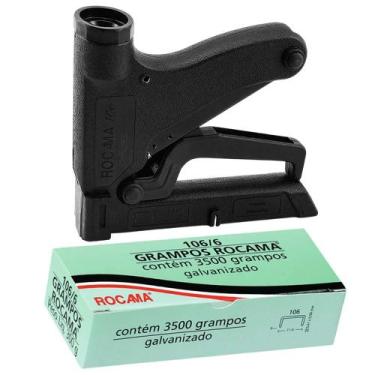 Imagem de Kit Grampeador Manual 106 / Caixa Grampo 106/6 - ROCAMA
