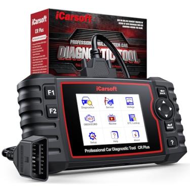 Imagem de iCarsoft Ferramenta de diagnóstico de scanner CR PLUS OBD2, leitor de código para sistema de airbag do motor de transmissão ABS. Ferramenta de digitalização de carro com teste de sensor EVAP e O2,