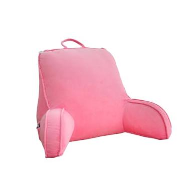 Imagem de Bahetonchun Almofada de leitura para cama, deitada ou sentada, almofada traseira com suporte de mão, para leitura de cama/sofá/assento, celular, jogos, assistir TV e relaxar