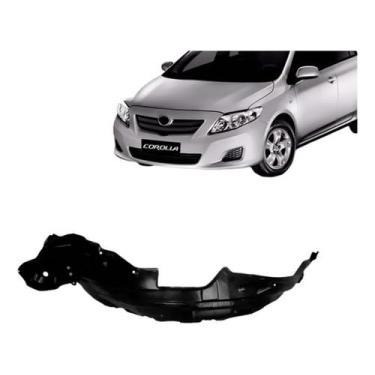 Imagem de Compatível com Corolla 09/13 Para-Barro Dianteiro Sem Furo Lado Esquerdo, Protege Caixa de Roda, Instalação Prática, Material Resistente e Fixação Confiável, Durável