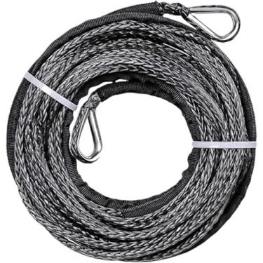 Imagem de Corda De Reboque 6mm * 30m Guincho Sintético Extensão De Corda Protetor De Rocha Para Carro Off-road 4x4, Black, One Size
