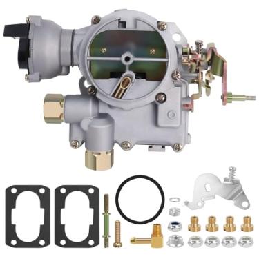 Imagem de Carburador marítimo de 2 cilindros para motores Mercruiser 3.0L 2.5L 4 CYL com jatos de estrangulamento elétrico, porca e parafuso de base de ligação longa padrão de 9,5 cm x 5 cm, substitui 3310