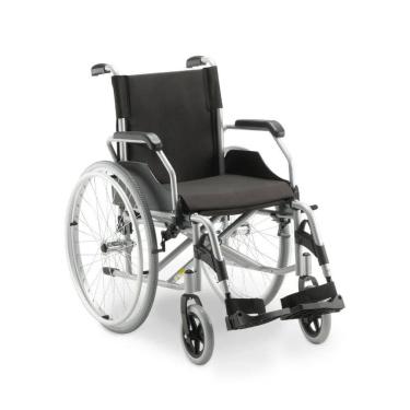 Imagem de Cadeira de Rodas Dobrável Dellamed D600 Suporta até 120kg, Estrutura em Alumínio Aeronáutico, Quick Release nas Rodas e Apoio de Braços