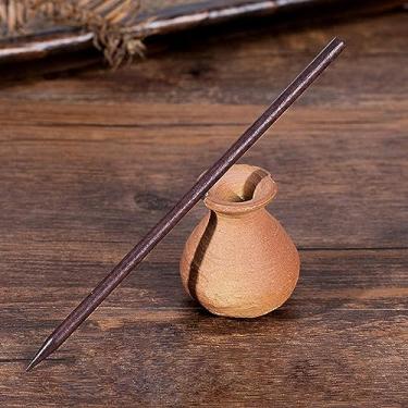 Imagem de Grampo de cabelo vintage de flor de madeira para mulheres antigo grampo de cabelo fantasia acessórios de cabelo chineses grampos de cabelo