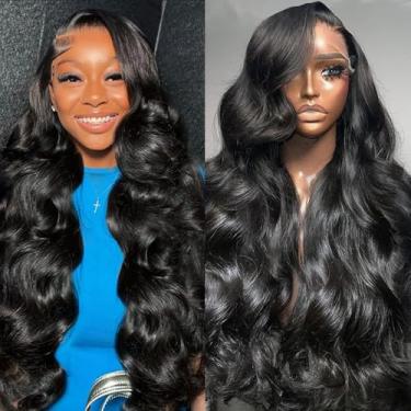 Imagem de Samrabeauty 13x6 Body Wave Lace Front Wigs Human Hair 200% Density Lace Front Human Hair Wig Pre Plucked HD Lace Frontal Wigs for Women Natural Soft Fluffy