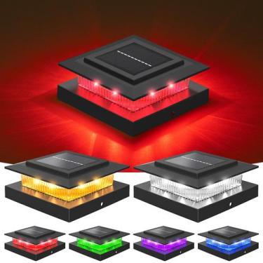 Imagem de Solar Post Cap Lights NIORSUN Waterproof, pacote com 6 unidades (preta