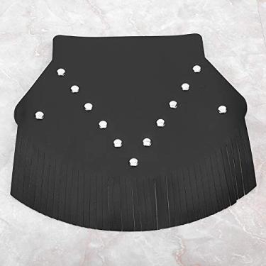 Imagem de aqxreight Motocicleta Taquina de Lama Traseira Tampa Traseira PU Material PU para Motocicleta Preto Marrom Amarelo Vermelho Opcional (Barba longa preta)