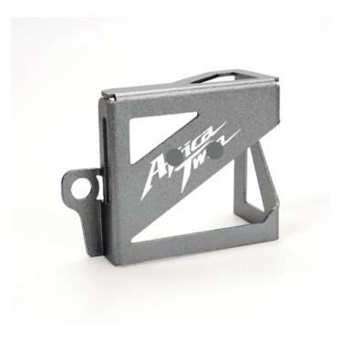 Imagem de Tampa de enchimento de óleo de motor de motocicleta, tampa de reservatório de fluido de freio traseiro compatível com Africa Twin CRF 1100 L CRF1100L Adventure (protetor de capa - cinza)