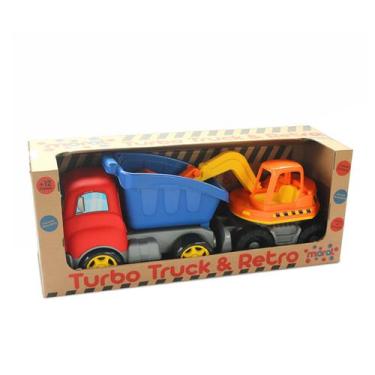 Imagem de Escavadeira e caminhão turbo truck retro - maral 4163