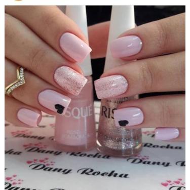 Imagem de Kit Esmalte Rose Bombom E Granulado Rose - risque