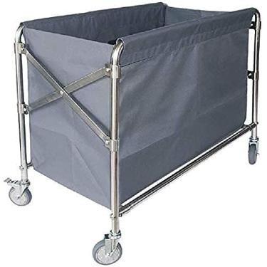 Imagem de Prateleira carros móveis carro para cesto de roupa carro classificador de roupa com rodas carro para cesto de roupa com sacos removíveis para hotéis casa