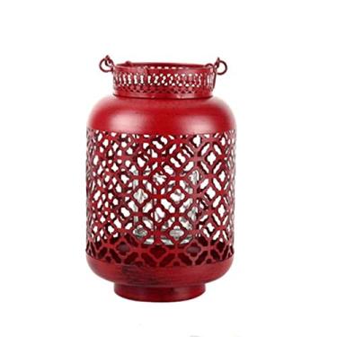 Imagem de Castiçal de lanterna oca de ferro forjado, suporte de vela de mesa para decoração de casa, presentes de casamento, suporte de vela de aromaterapia