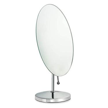 Imagem de AKALNNB Espelho de maquiagem, espelho de penteadeira de mesa livre para ajustar espelho oval HD espelho de maquiagem. sala de estar banheiro