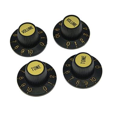 Imagem de Dopro 24 puxadores de chapéu de bruxa de guitarra fina estrias douradas LP para EUA Les Paul SG ES com potes CTS