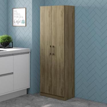 Imagem de Armário Utilitário Paneleiro 2 Portas Noce Carraro - Móveis Carraro