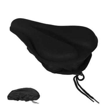 Imagem de Capa de Almofada para Assento de Bicicleta, Capa Esponja Preta Selim Bicicletas com Capas Chuva Almofada Acolchoada para Assento Bicicleta Exercícios Ciclismo