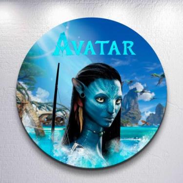 Imagem de Painel redondo infantil com capa tema Alienigina Azul Ava tamanhos gra