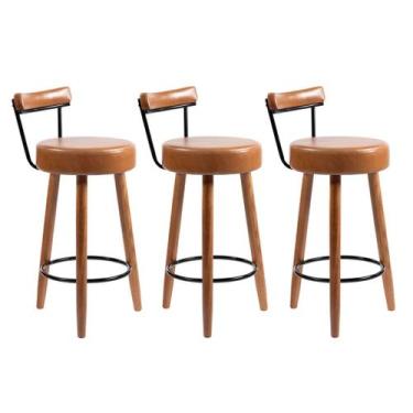 Imagem de Kit 3 Banquetas Cozinha e Espaço Gourmet Clarice 60 cm - Salaone, Amar