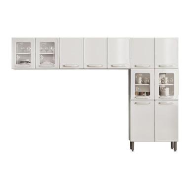 Imagem de Cozinha Modulada Bertolini Evidence 3 Peças (2 Armários + 1 Paneleiro) Cpt56 Branco