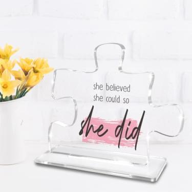 Imagem de Placa decorativa de acrílico com suporte presentes para homens e mulheres, decorações de mesa para mãe, pai, avó, amigos (serra de vaivém 1448)