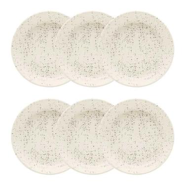 Imagem de Conjunto De Pratos Fundos 06 Peças Flat Chuvisco Oxford