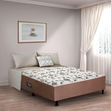 Imagem de Cama Box Casal Conjugada (138x188) D28 Cacau Roma Design Colchões