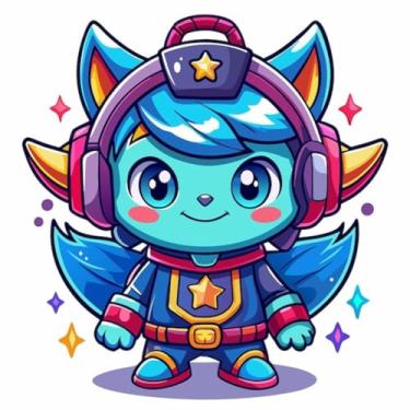 Imagem de Adesivo Decalque de Parede Estilo Anime Monstros Fofinhos Para Crianças 50x50cm