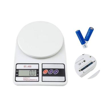 Imagem de Balança Digital Eletrônica Sf 400 Branca Para Cozinha 10Kg