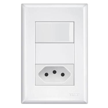 Imagem de Interruptor Fame 1 Tecla C-tomada Distanciada - 3889 Evidence